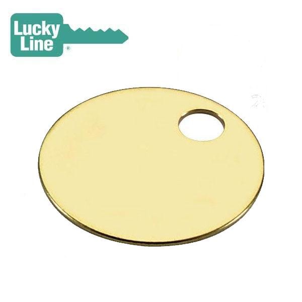 LuckyLine: 1-1/4 BRASS TAG 1 HOLE, PK 100